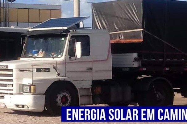 Caminhoneiros começam a usar placas solares nos caminhões