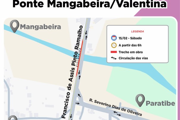 Intervenção no trânsito entre bairros de João Pessoa dá início às obras da Ponte do Cuiá