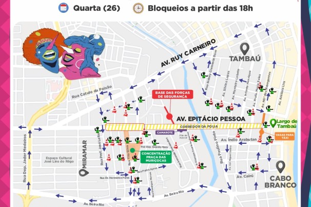 Semob-JP reforça frota de ônibus para atender os foliões do bloco Muriçocas do Miramar