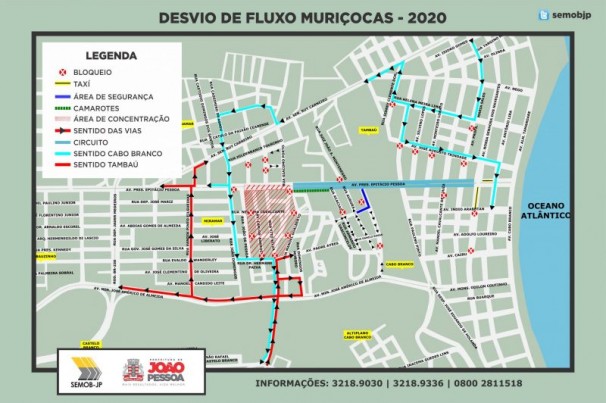 Semob-JP divulga plano de mobilidade para o desfile das Muriçocas do Miramar