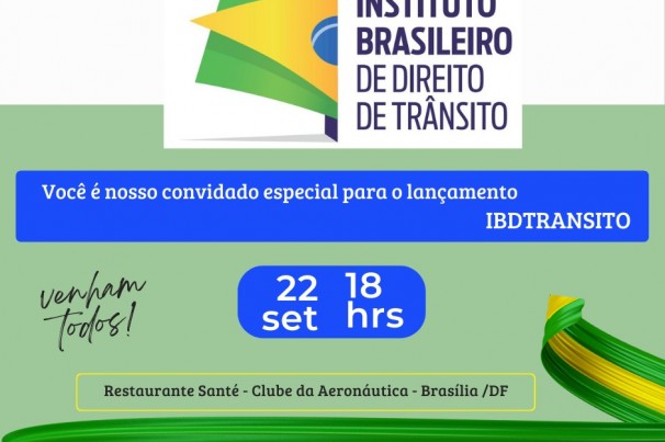 Instituto Brasileiro de Direito de Trânsito é lançado oficialmente nesta quinta-feira