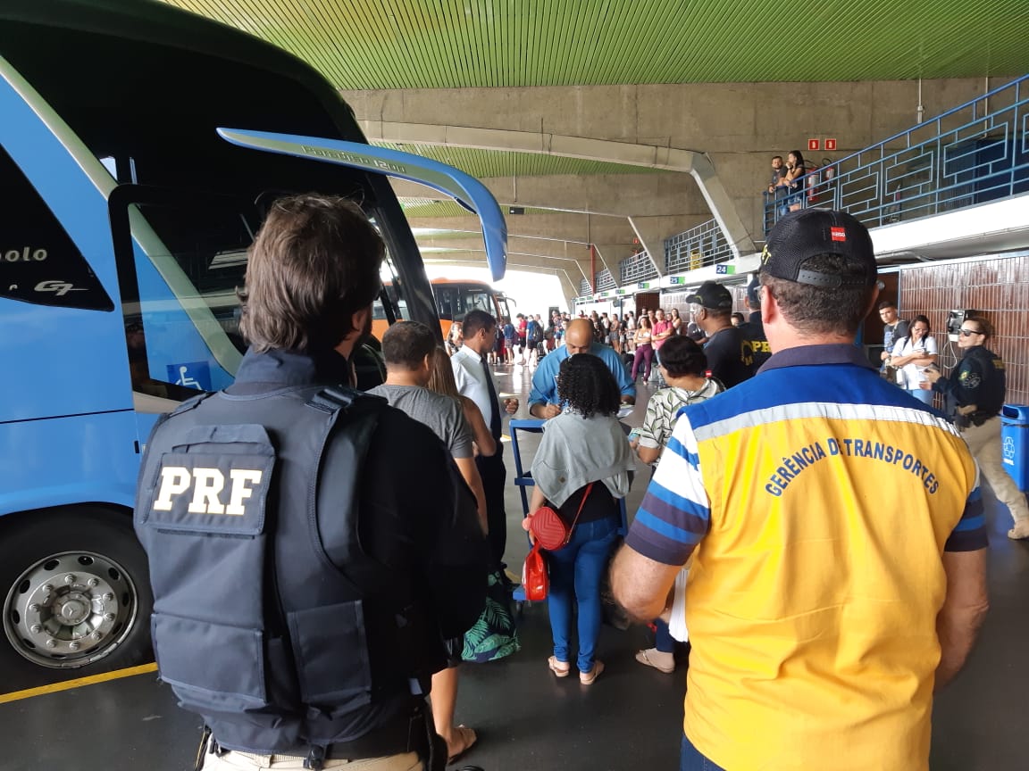 PRF, ANTT e DER realizam fiscalização em veículos de transporte coletivo de passageiros na Paraíba