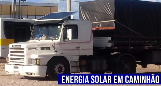 Caminhoneiros começam a usar placas solares nos caminhões