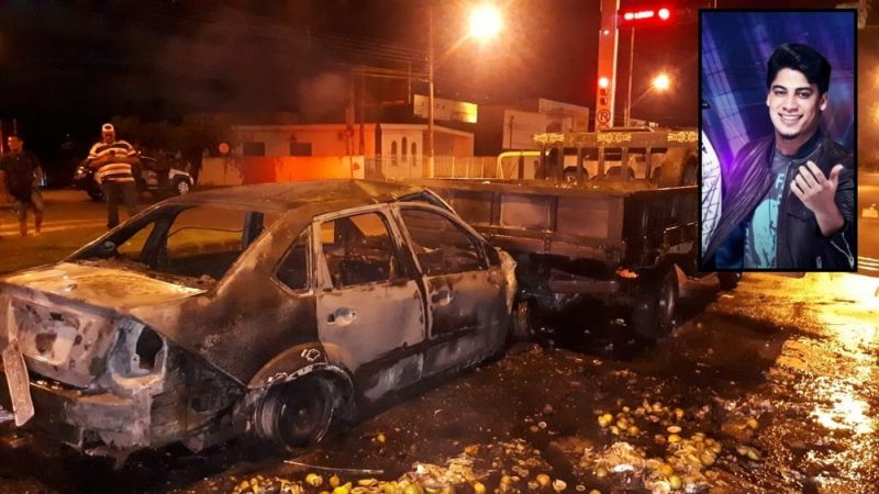 Cantor sertanejo é resgatado de carro em chamas