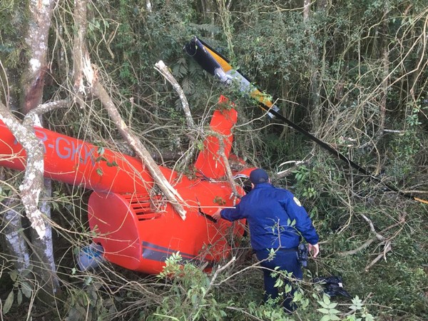 Helicóptero que transportava cocaína cai em Ibiúna/SP