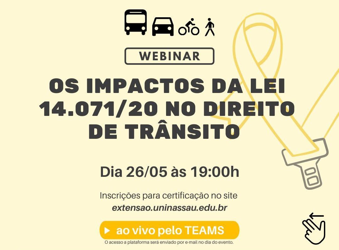 OAB-PB promove webinar sobre a Lei 14.071/20 no direito de trânsito