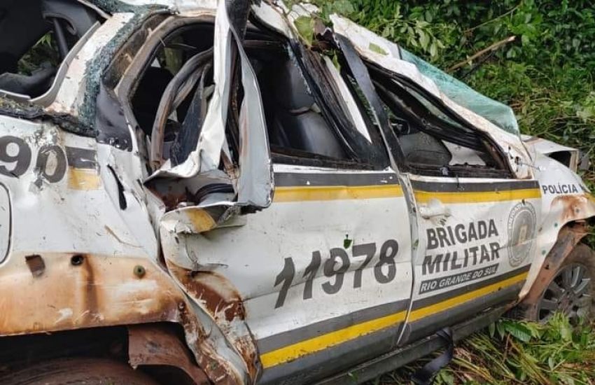 Policiais militares ficam feridos em acidente de trânsito na BR 386